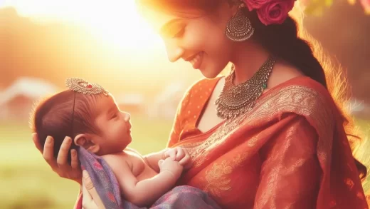 Deivam Thantha Poove - Image Mother holding a new born baby